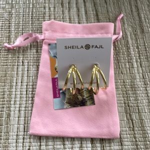 Sheila Fajl earrings in gold color. Yellow gold color